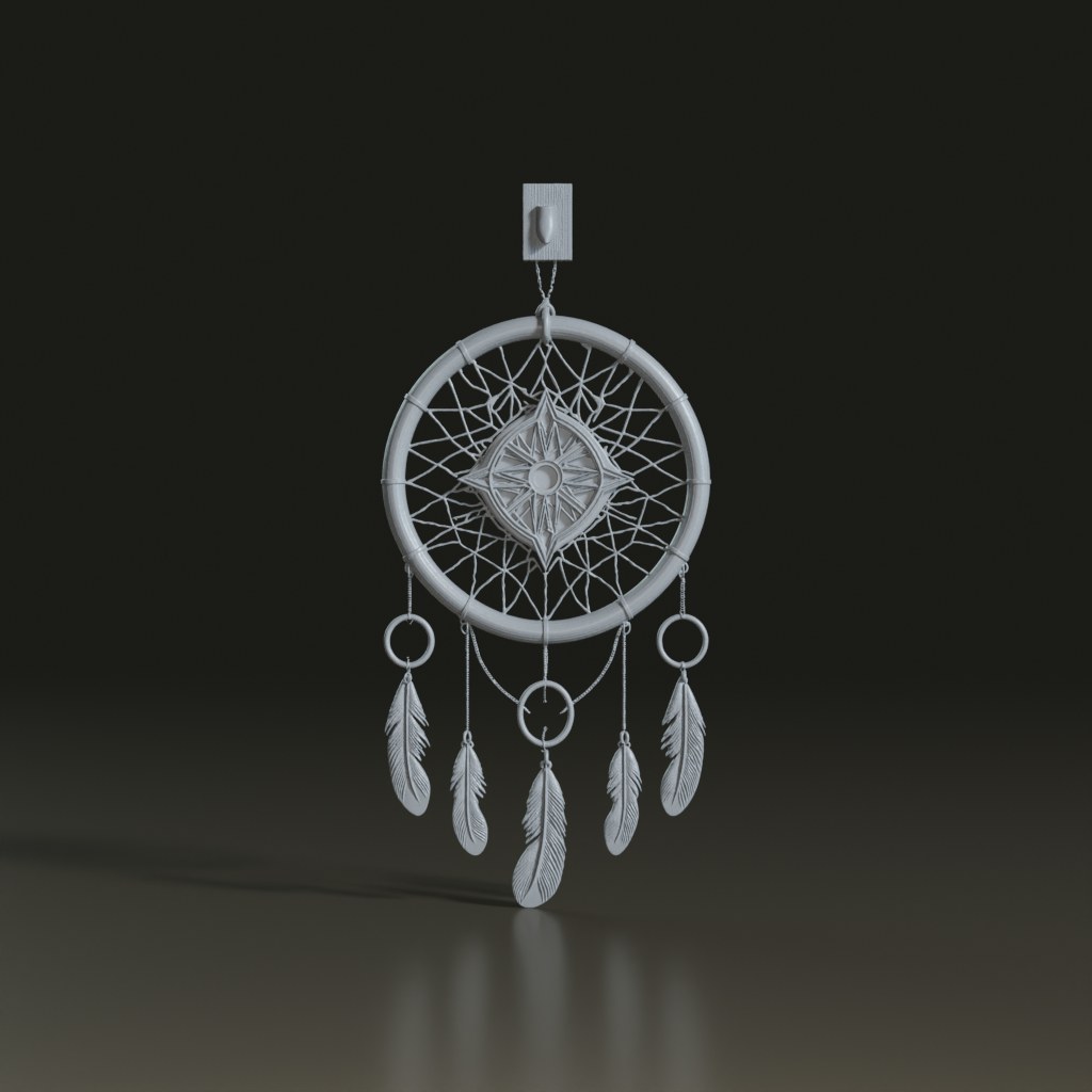 coastal-boho-compass-rose-dreamcatcher-3d-model