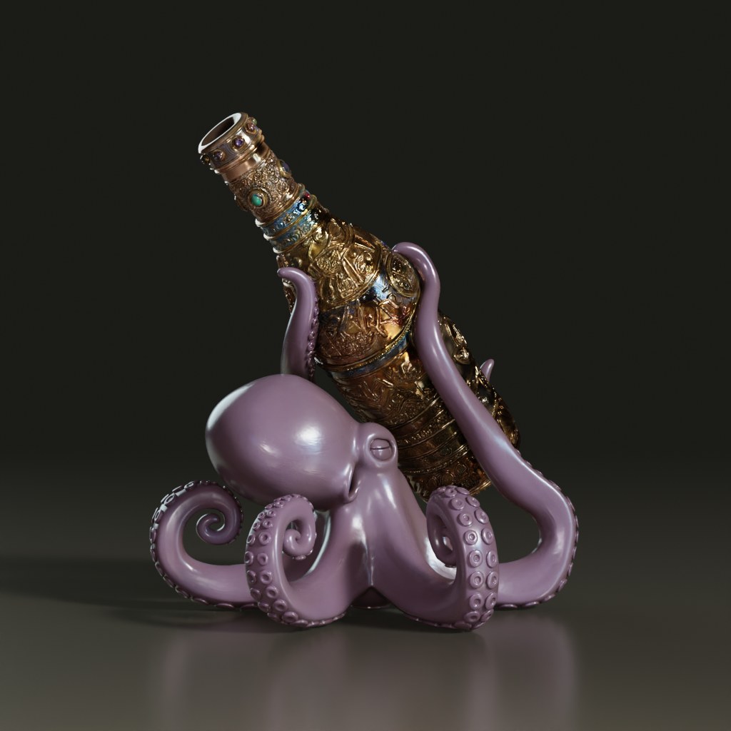 steampunk-nautical-octopus-wine-bottle-holder