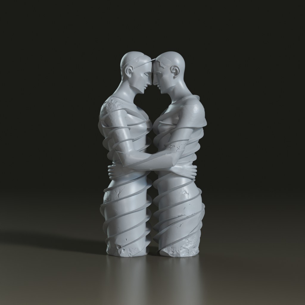 3D_Abstract_Couple_Sculpture_Intertwined
