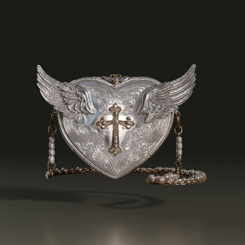 gothic-lolita-winged-cross-heart-handbag-3d-model