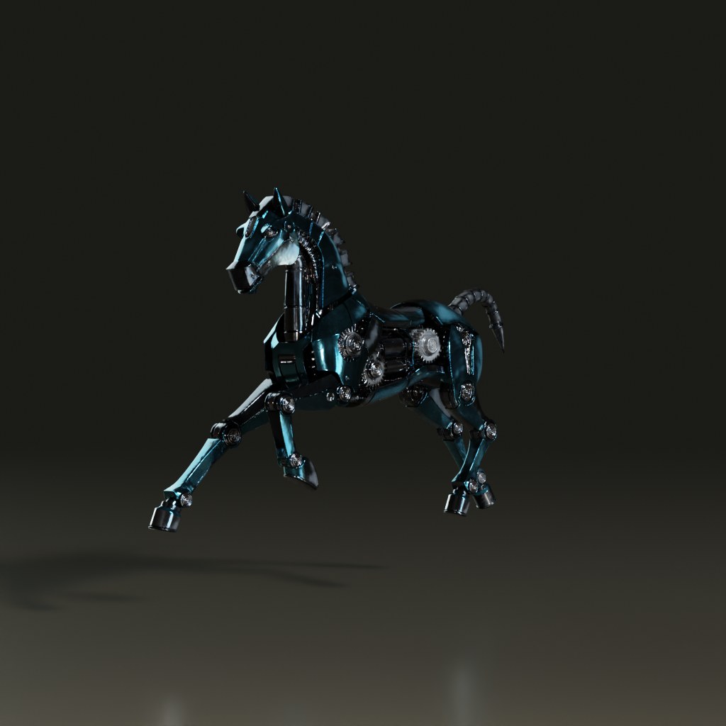stylized-metallic-teal-robotic-horse-3d-model