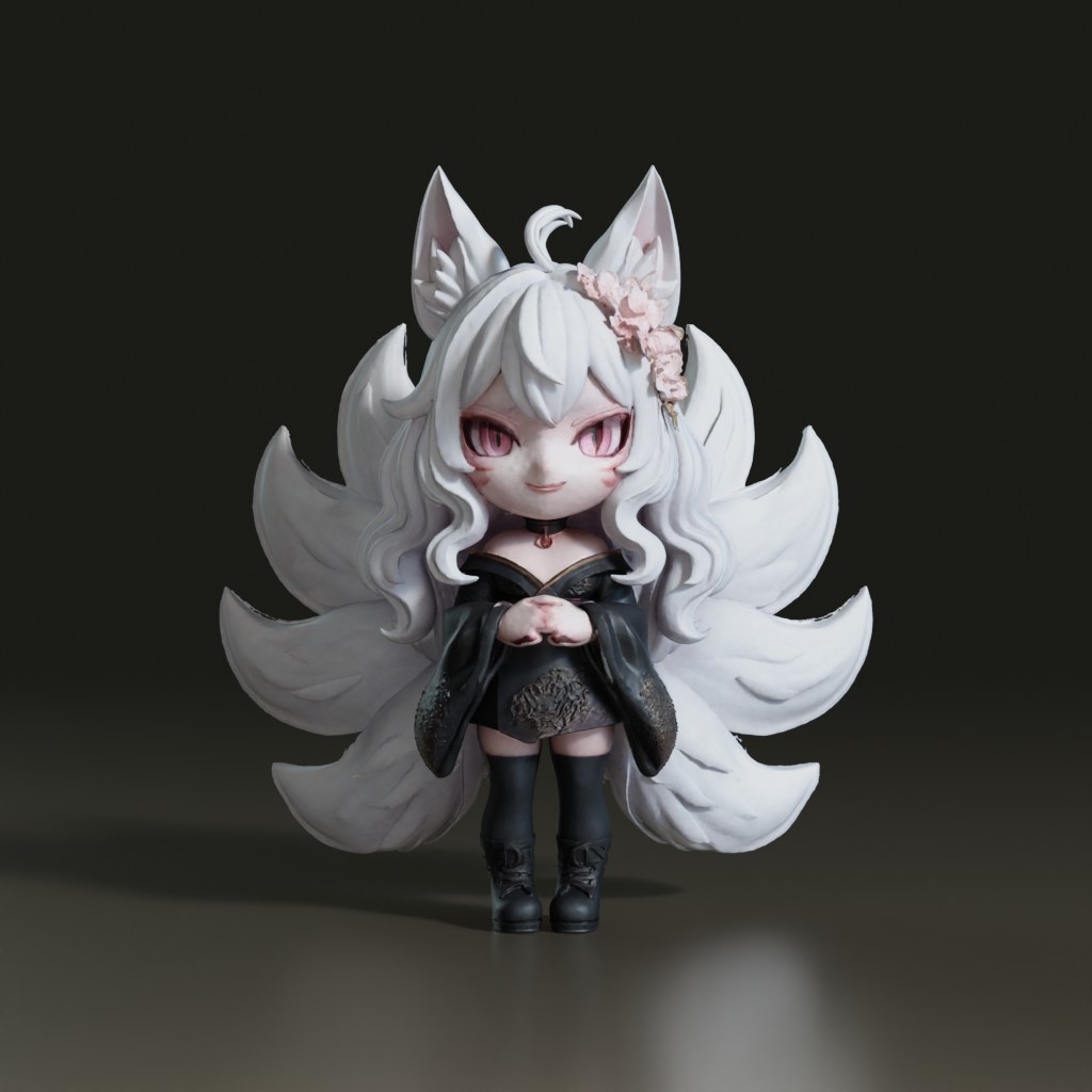 stylized-chibi-kitsune-3d-collectible-model