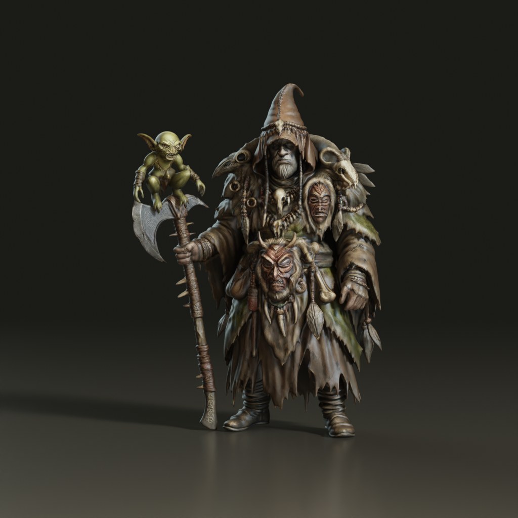 stylized-dark-fantasy-tribal-shaman-3d-model