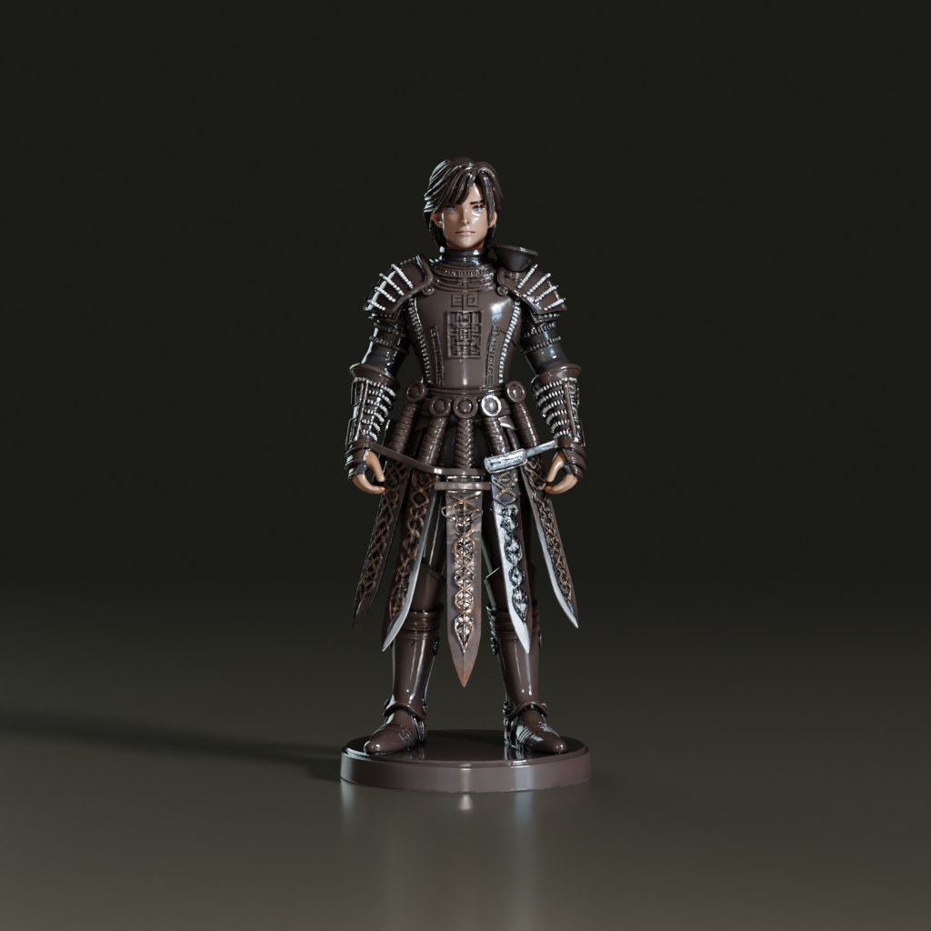 3D_Fantasy_Knight_Sculpture_Warrior_Figure_Model