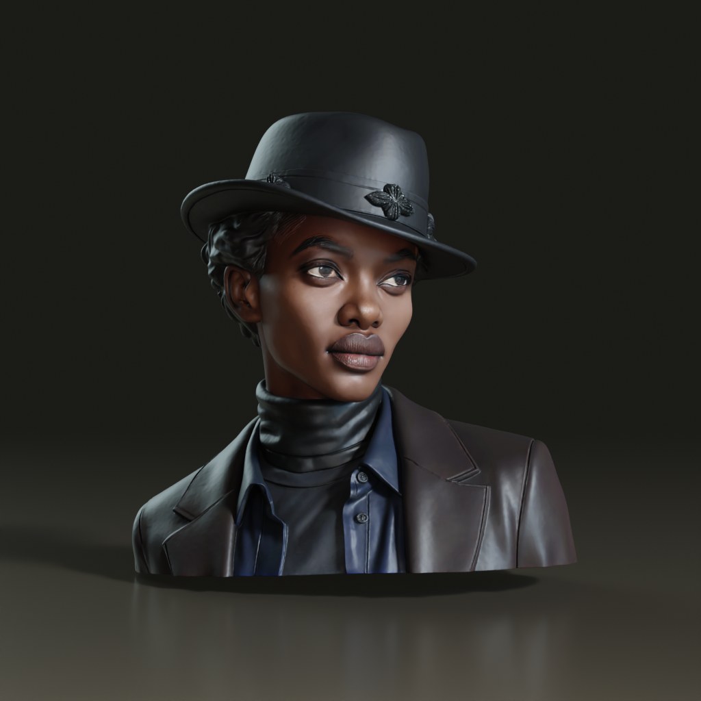 photorealistic-stylish-female-character-3d-bust