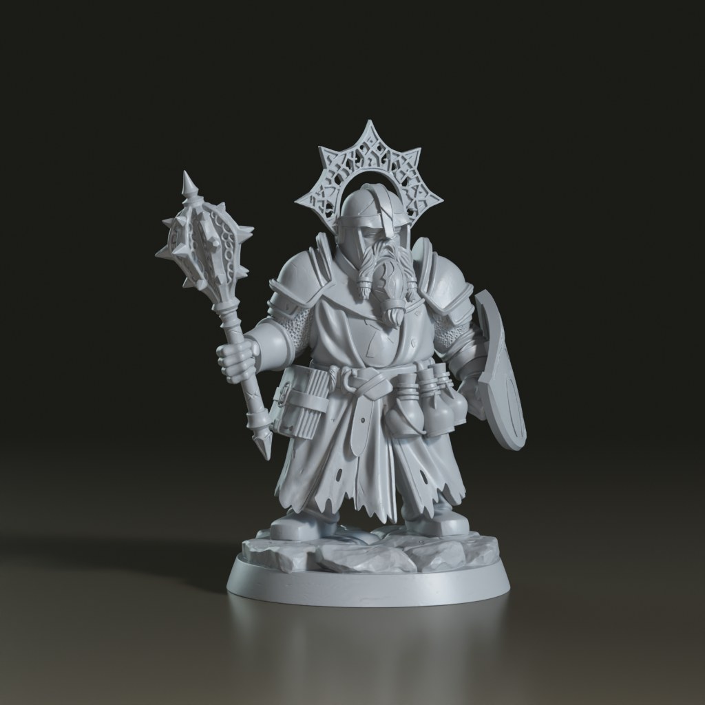 stylized-fantasy-armored-dwarven-cleric-miniature