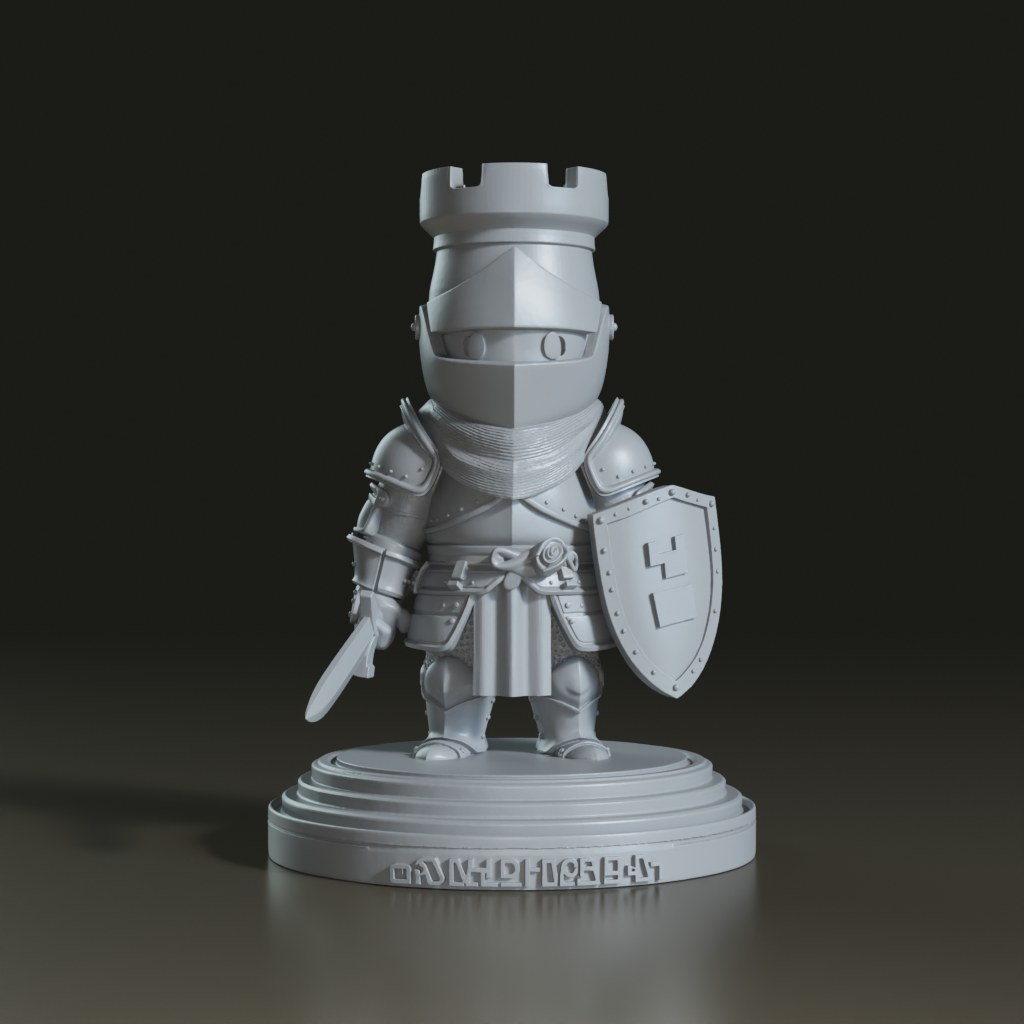 stylized-chibi-rook-knight-3d-collectible