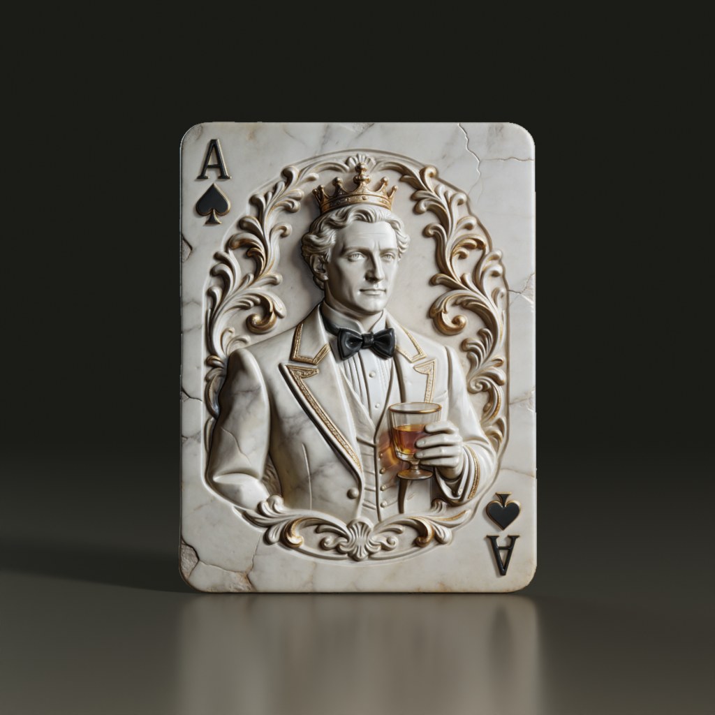 ace-of-spades-crowned-gentleman-bas-relief-3d-mode