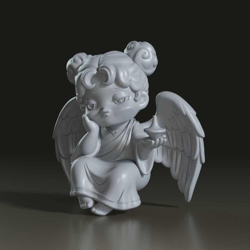 stylized-chibi-angel-girl-3d-collectible-figurine