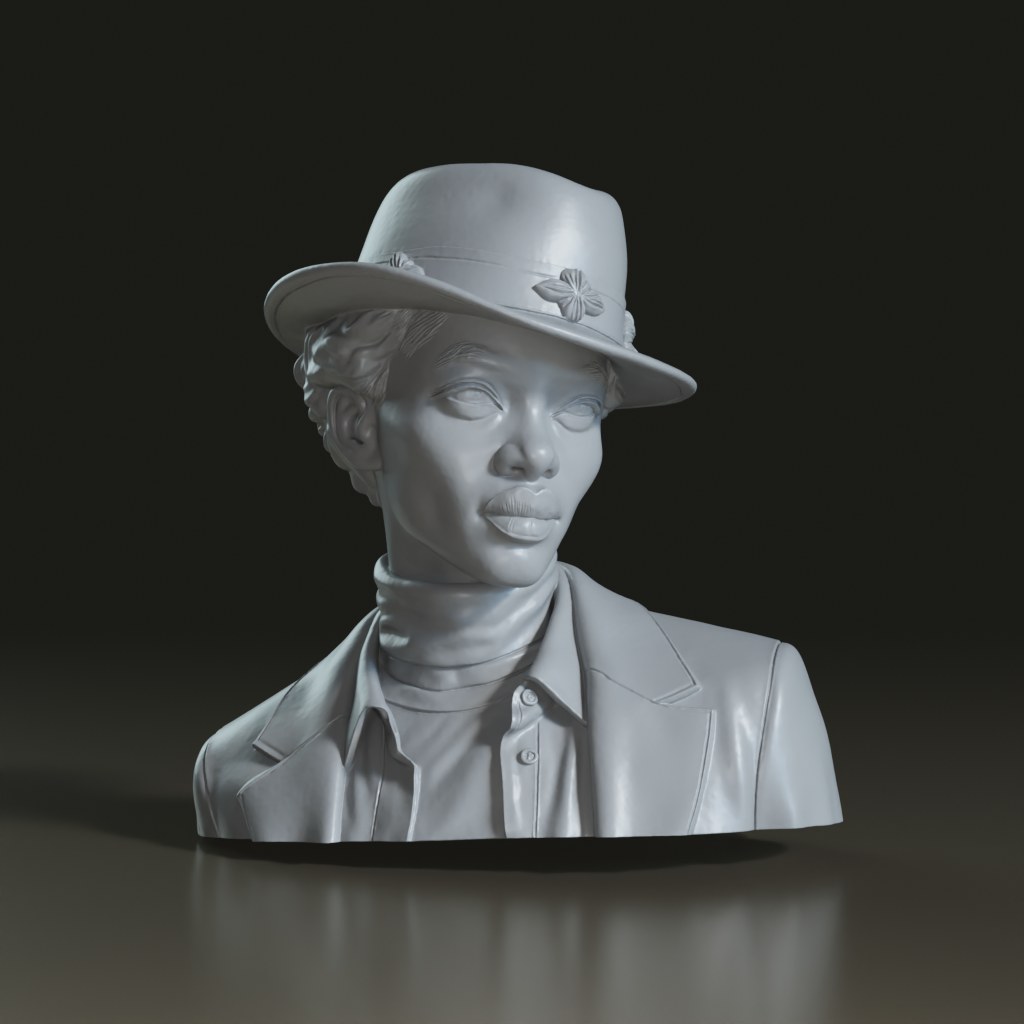 photorealistic-stylish-female-character-3d-bust