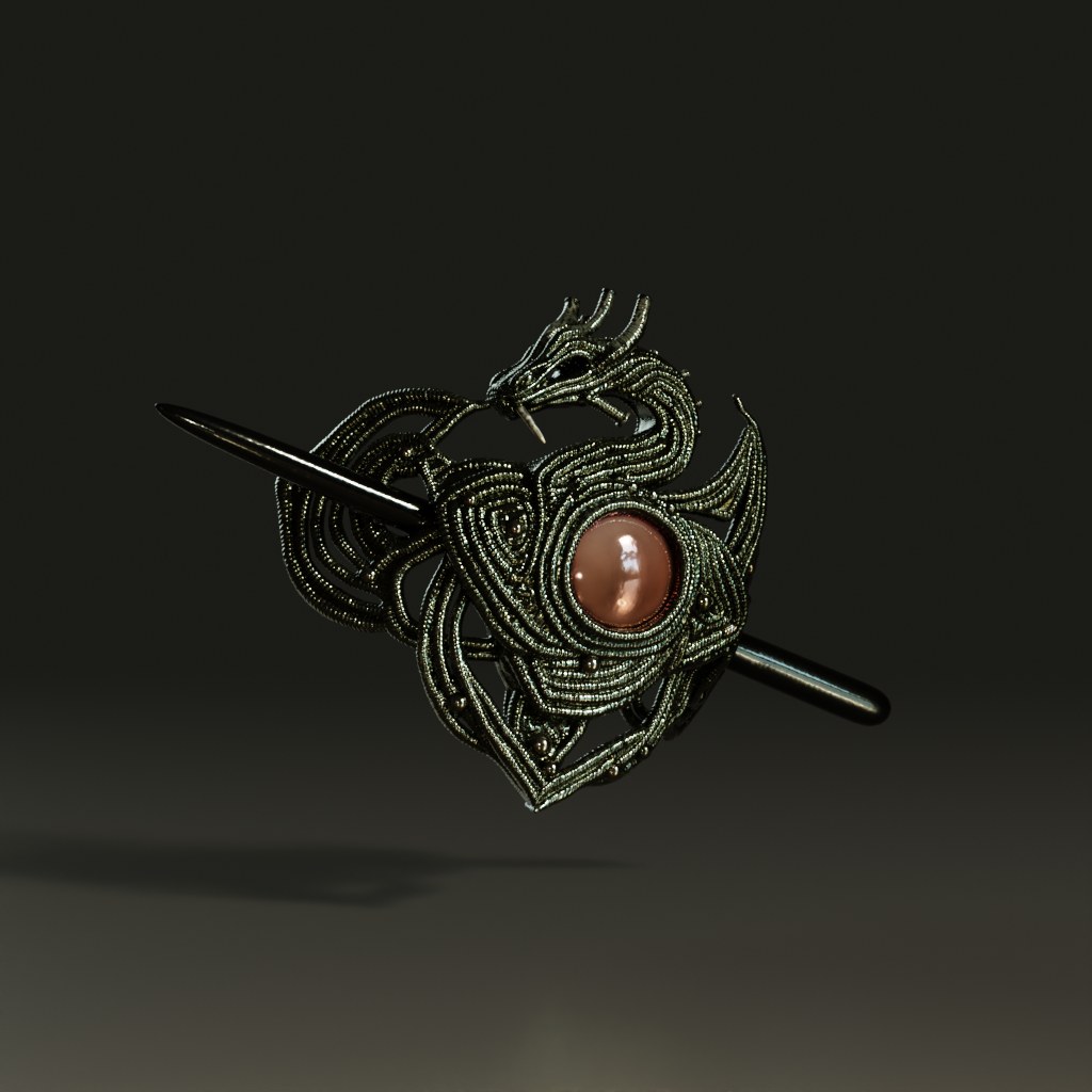 stylized-macrame-dragon-hairpin-3d-model