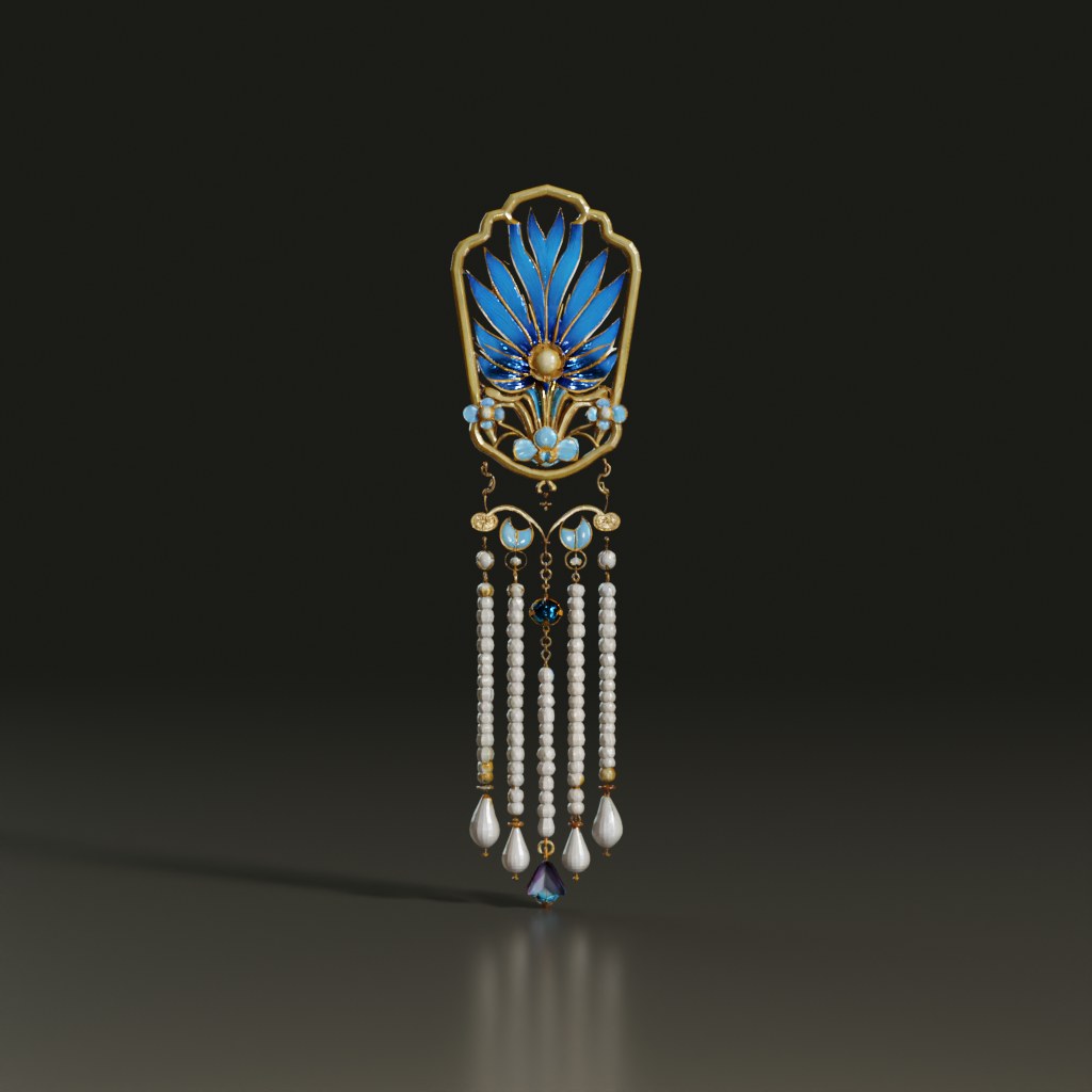 3D_Chinese_Enamel_Hair_Ornament_Wit_Peal_Tassels