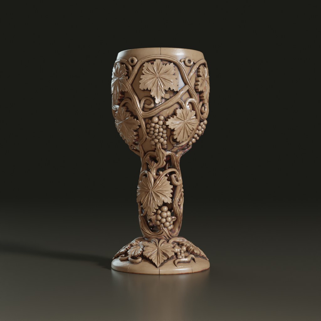handcarved-wood-grapevine-goblet-3d-model