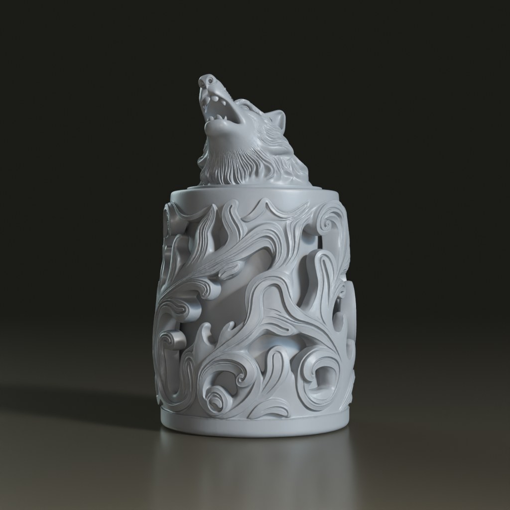 stylized-gothic-wolf-head-accent-lamp-3d-model