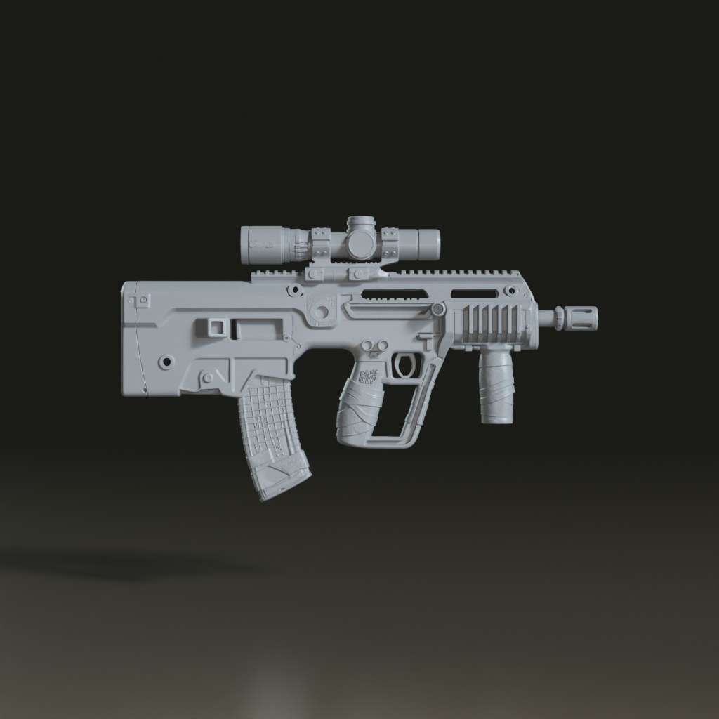 metallic-rose-gold-custom-bullpup-rifle-3d-model
