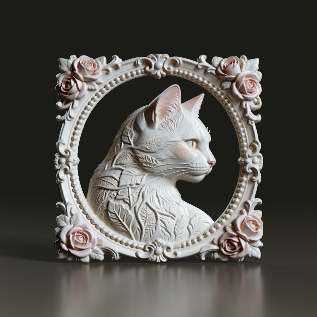 elegant-cat-cameo-bas-relief-3d-print-model