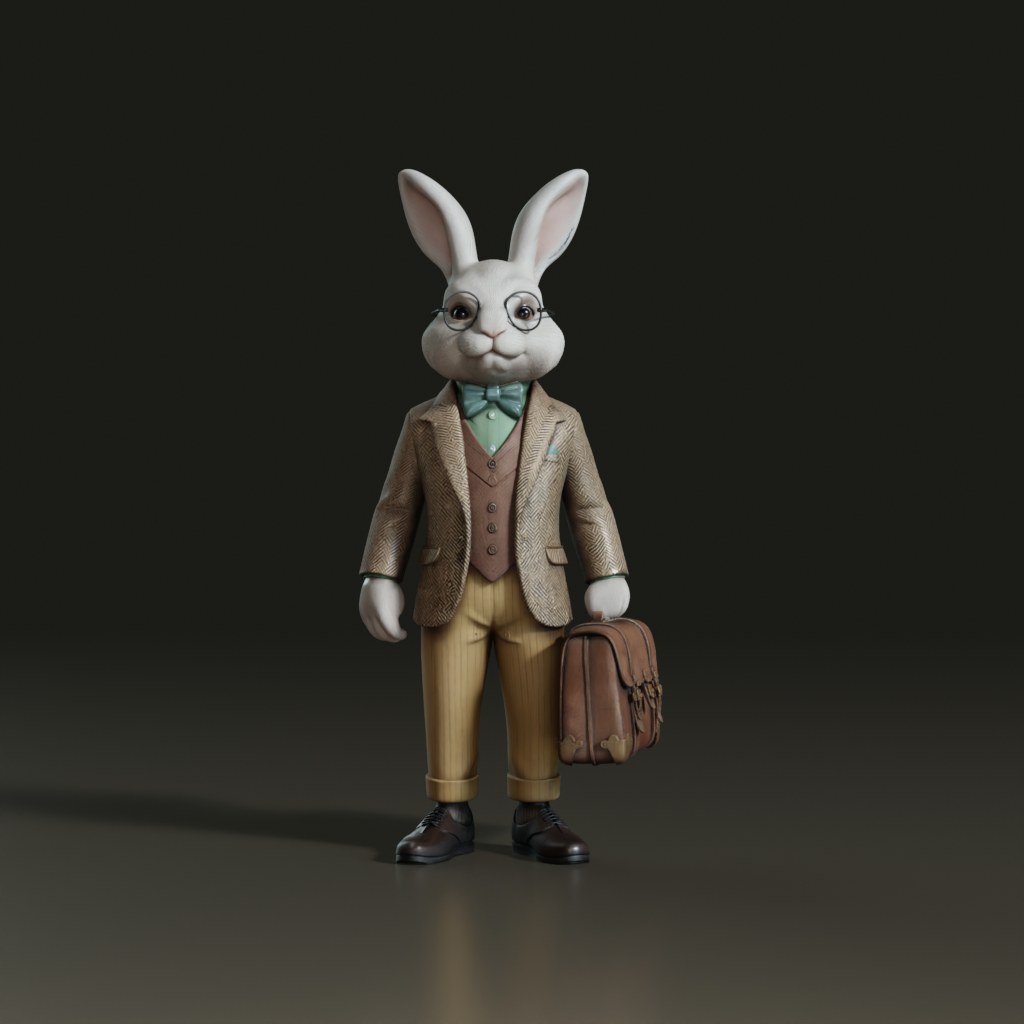 stylized-vintage-anthropomorphic-rabbit-professor-