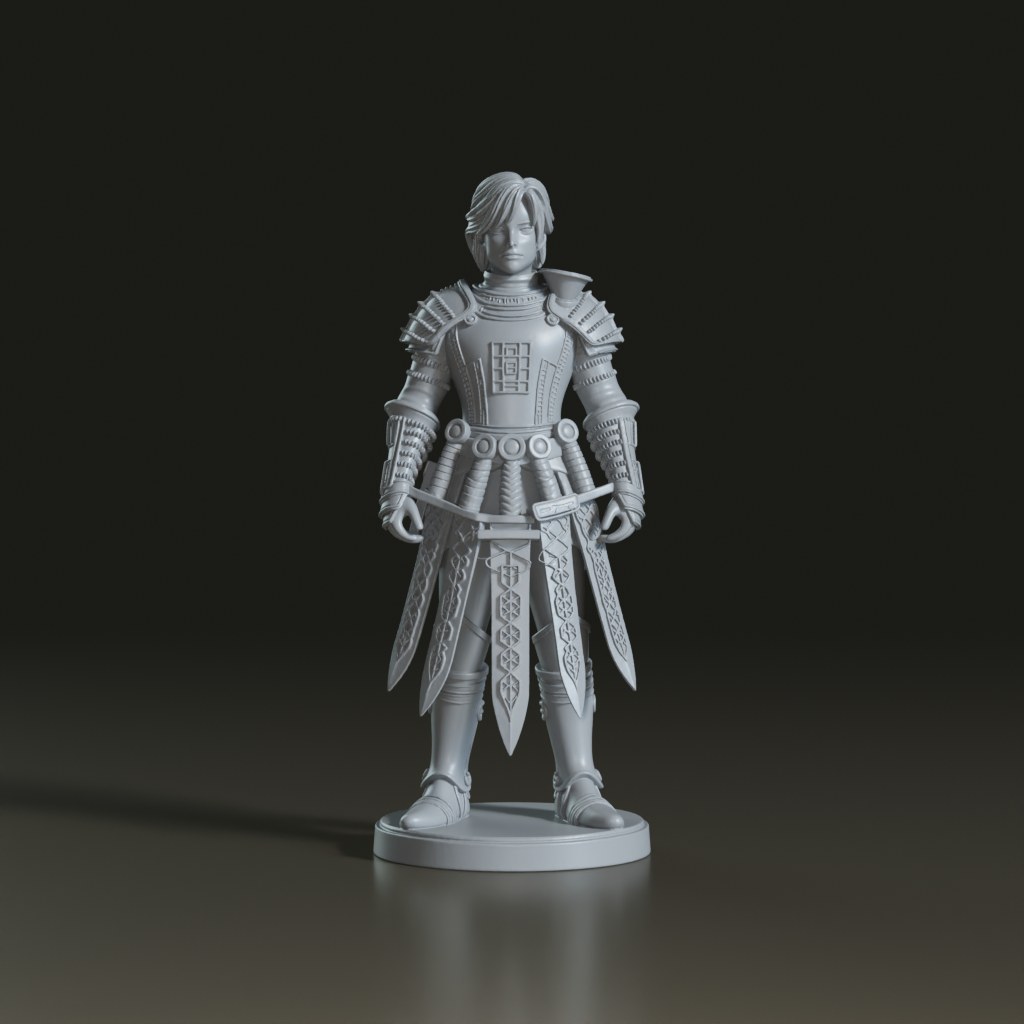 3D_Fantasy_Knight_Sculpture_Warrior_Figure_Model