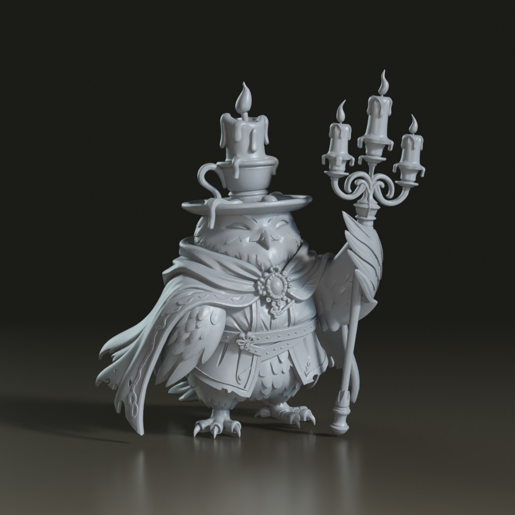 stylized-fantasy-owl-mage-with-candelabra-3d-model