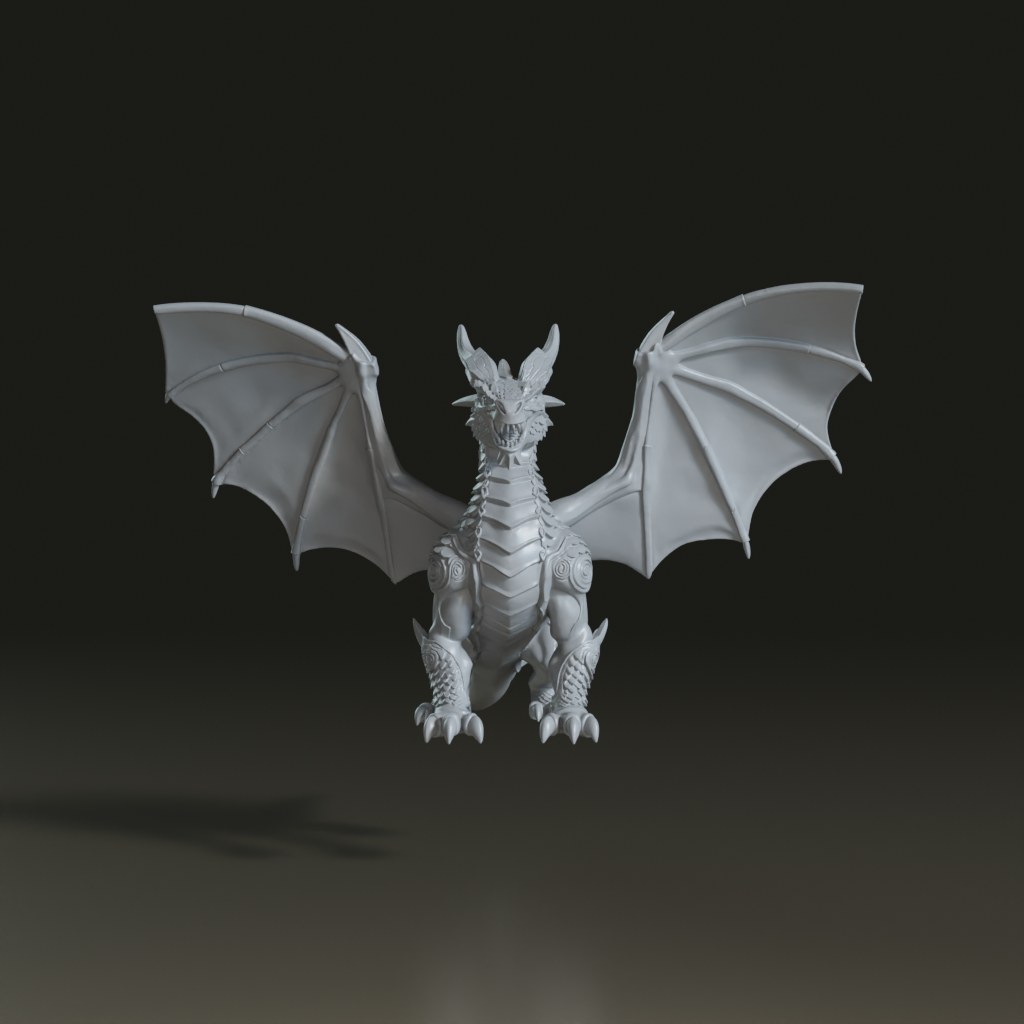 stylized-blue-marble-winged-dragon-3d-model