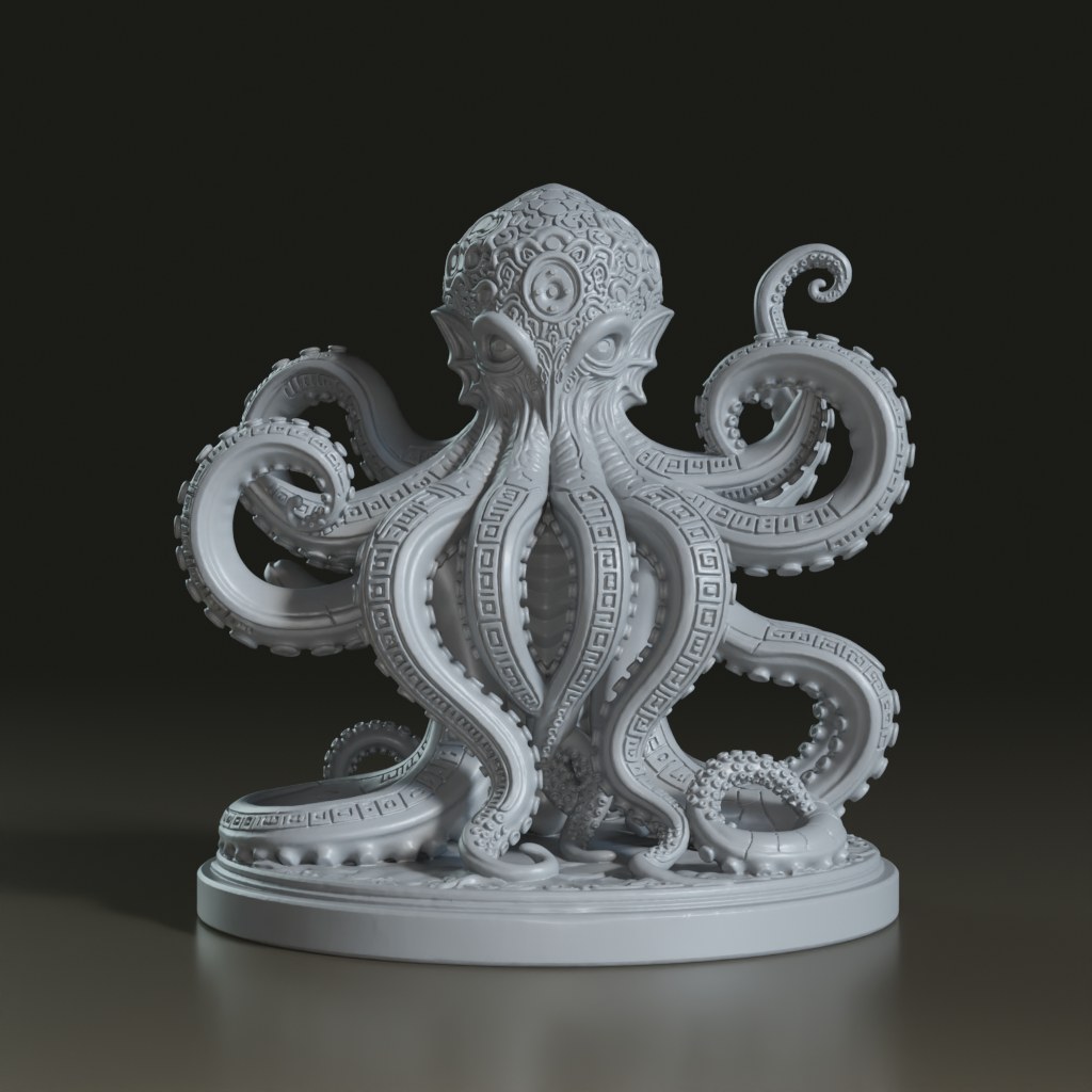 3D_Fantasy_Cthulhu_Sculpture_Mythical_Creature