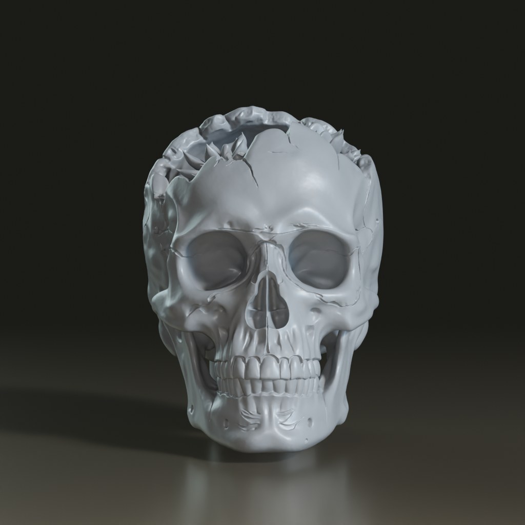 realistic-aged-cracked-skull-succulent-planter