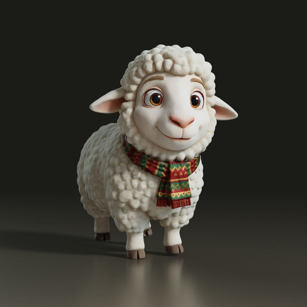 stylized-cartoon-christmas-sheep-3d-model