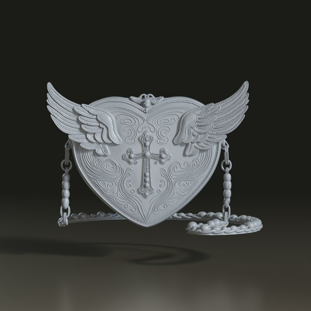gothic-lolita-winged-cross-heart-handbag-3d-model