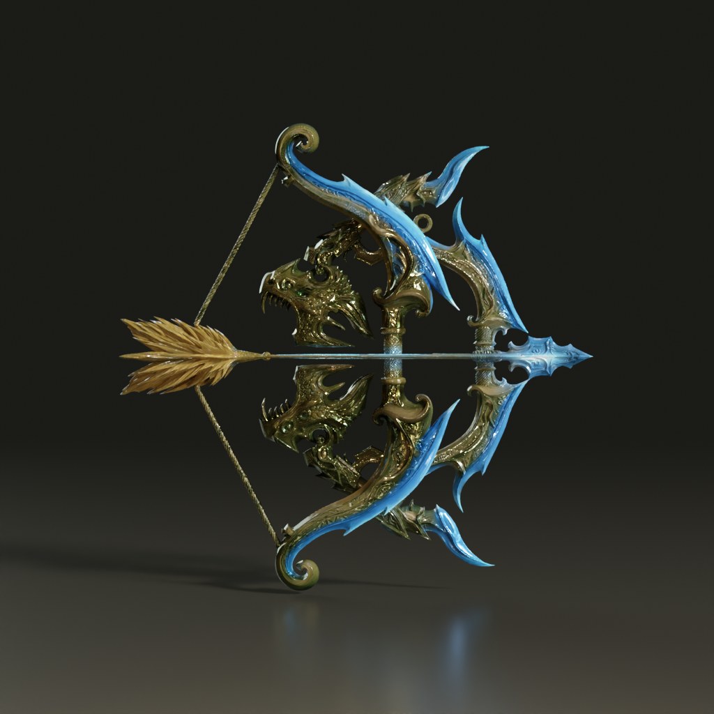 stylized-magical-dragon-bow-3d-model