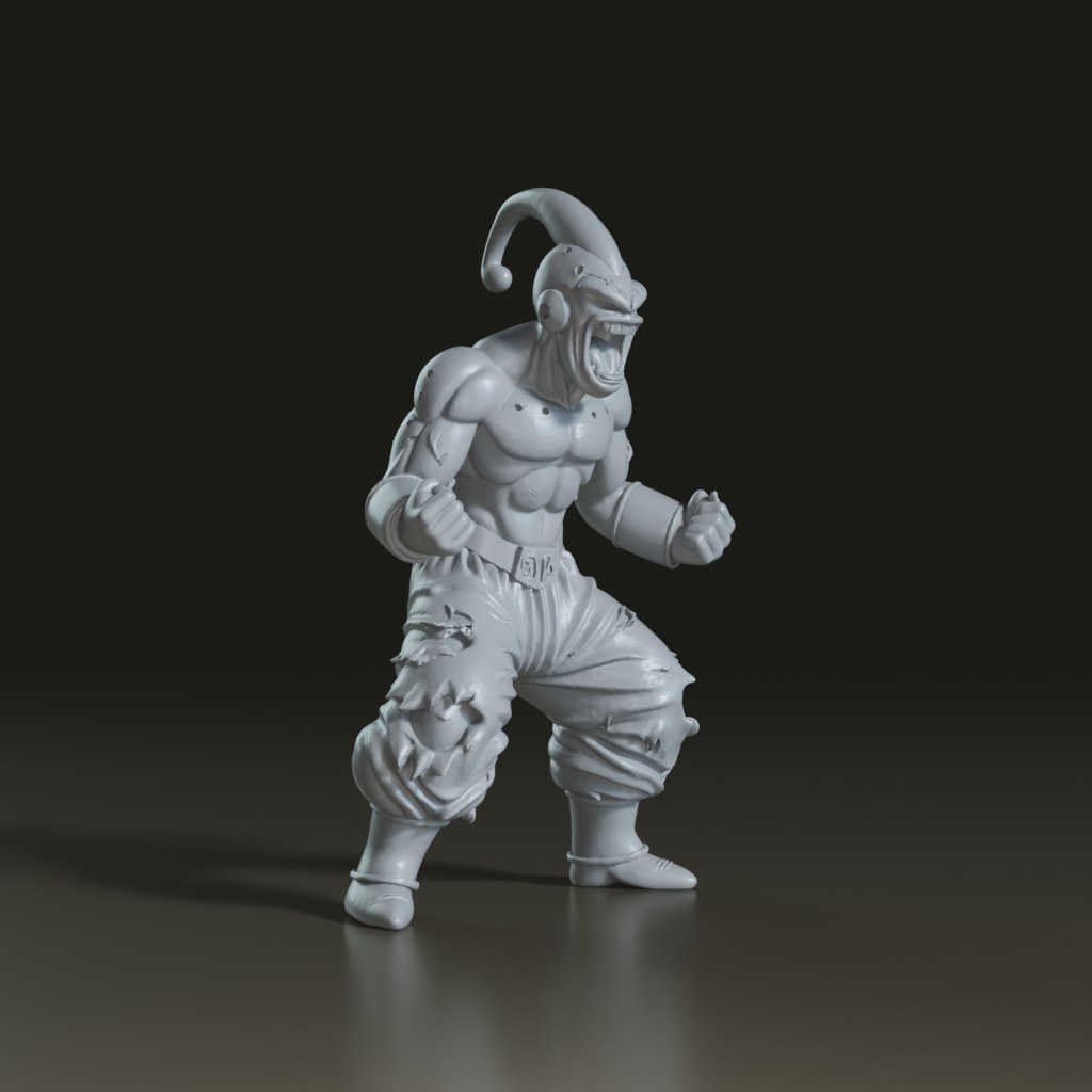 stylized-anime-super-buu-3d-collectible-model