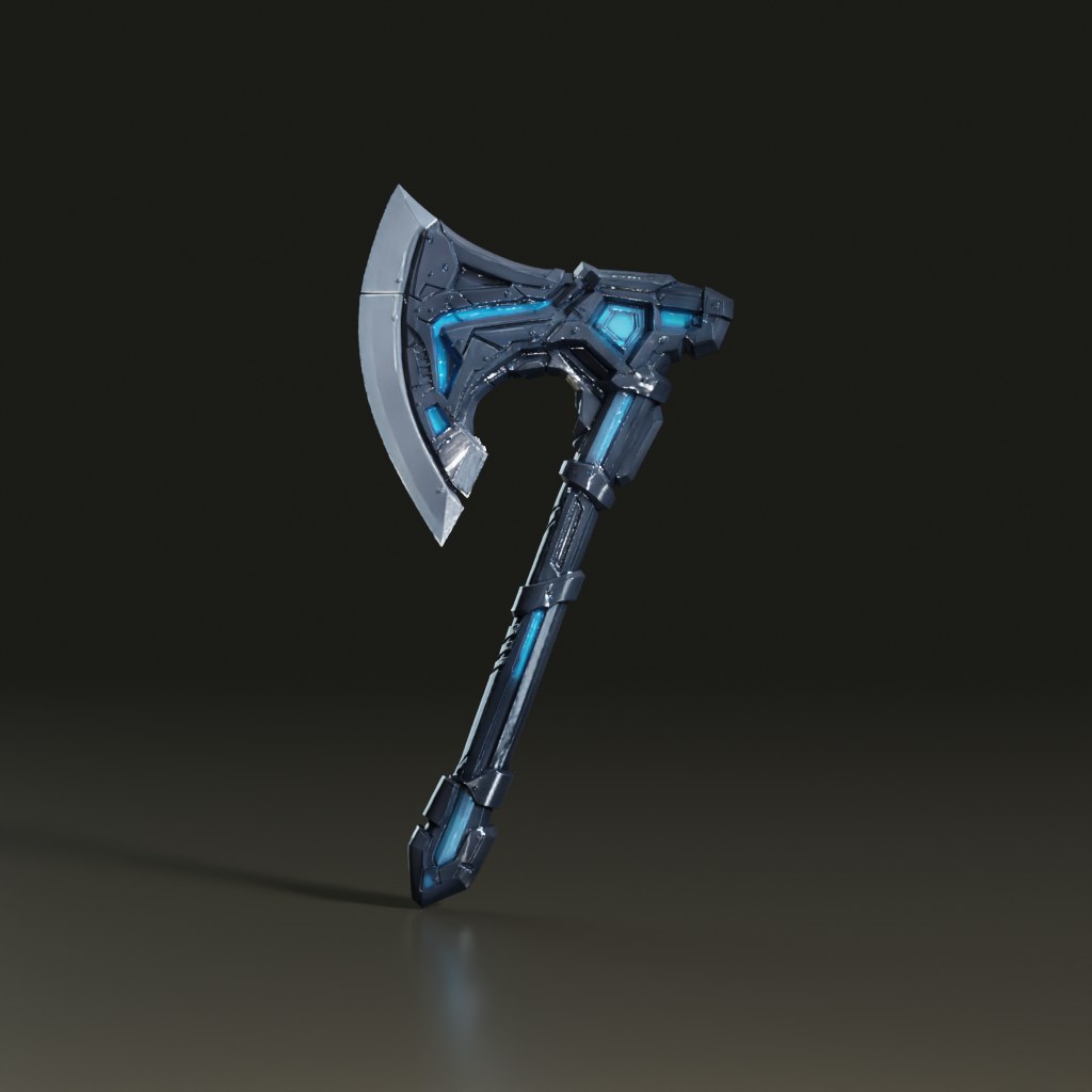 stylized-sci-fi-cyber-battle-axe-3d-model
