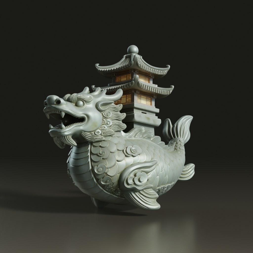 stylized-chinese-dragon-fish-pagoda-lamp-3d-model