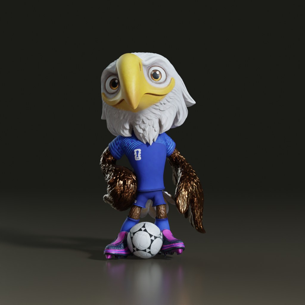 stylized-bald-eagle-soccer-mascot-3d-model