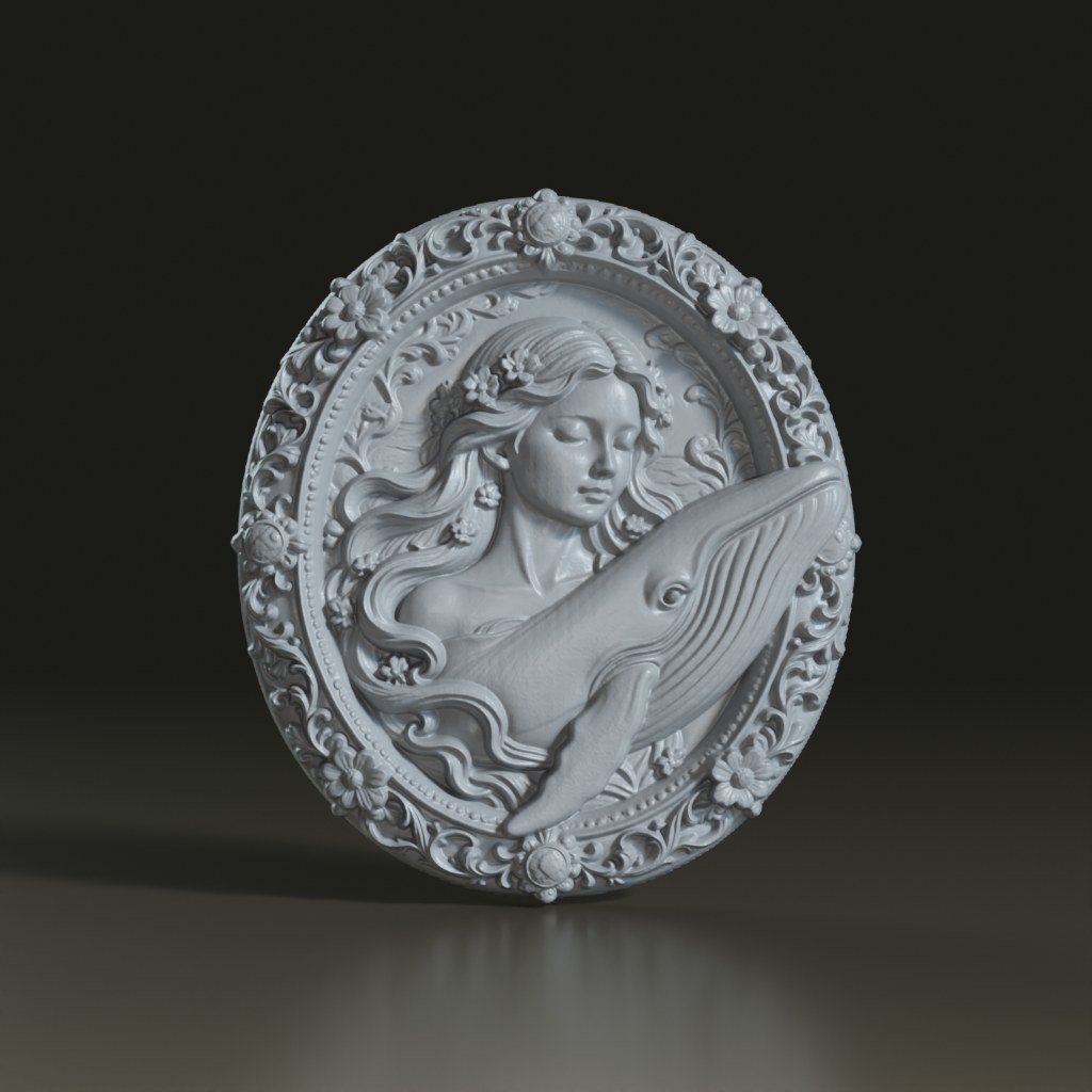 sea-maiden-whale-cameo-bas-relief-3d-model