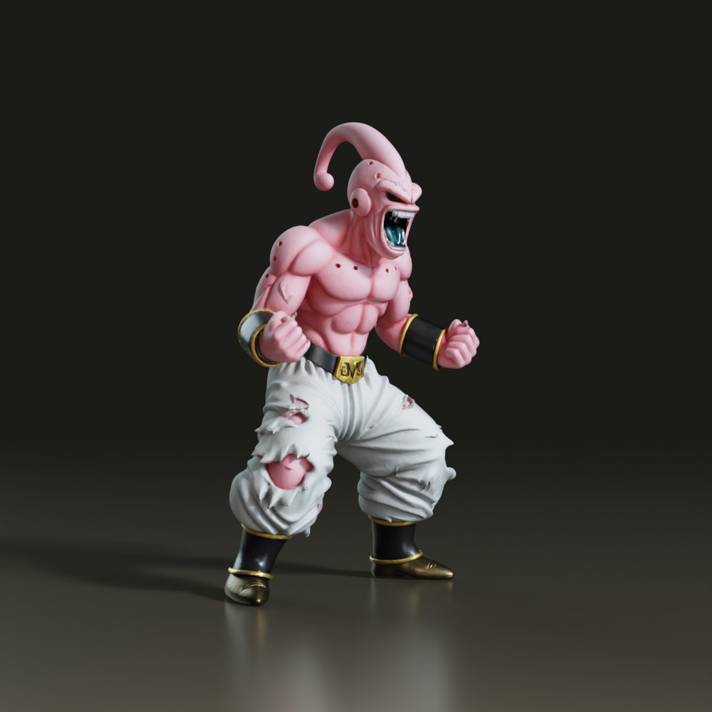 stylized-anime-super-buu-3d-collectible-model