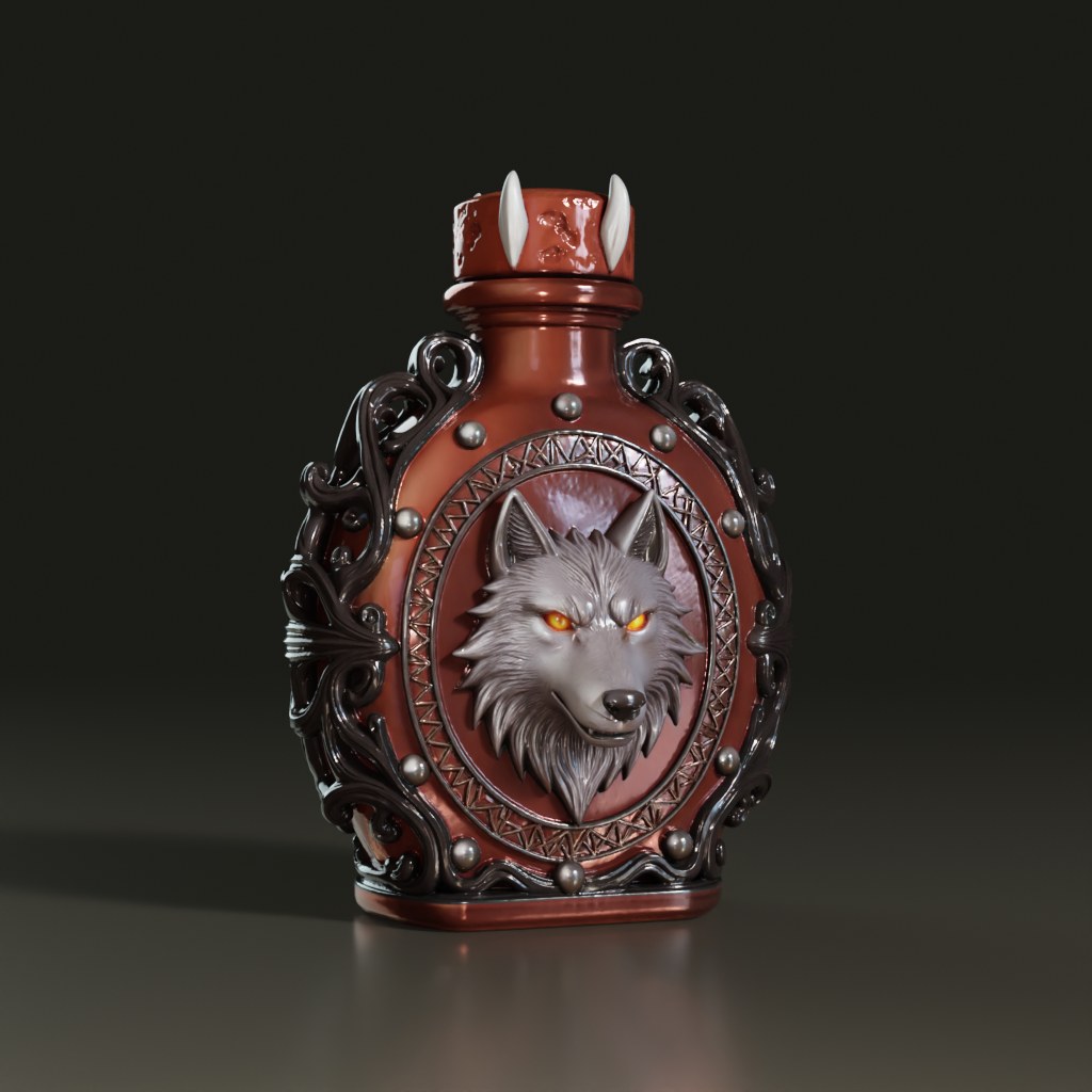 stylized-dark-fantasy-wolf-potion-flask