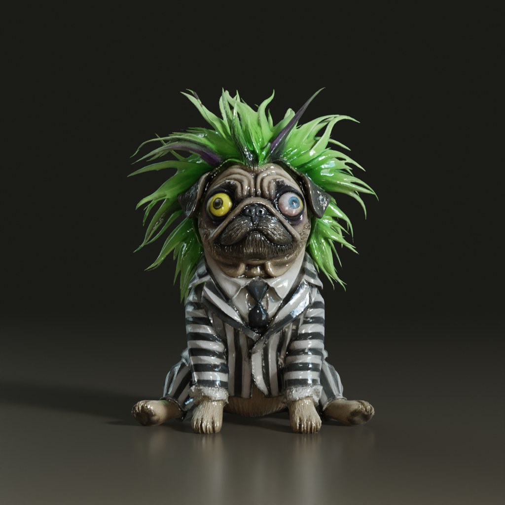 stylized-beetlejuice-themed-punk-pug-3d-model