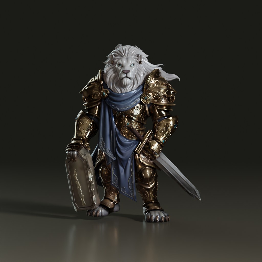 stylized-armored-anthropomorphic-white-lion-knight