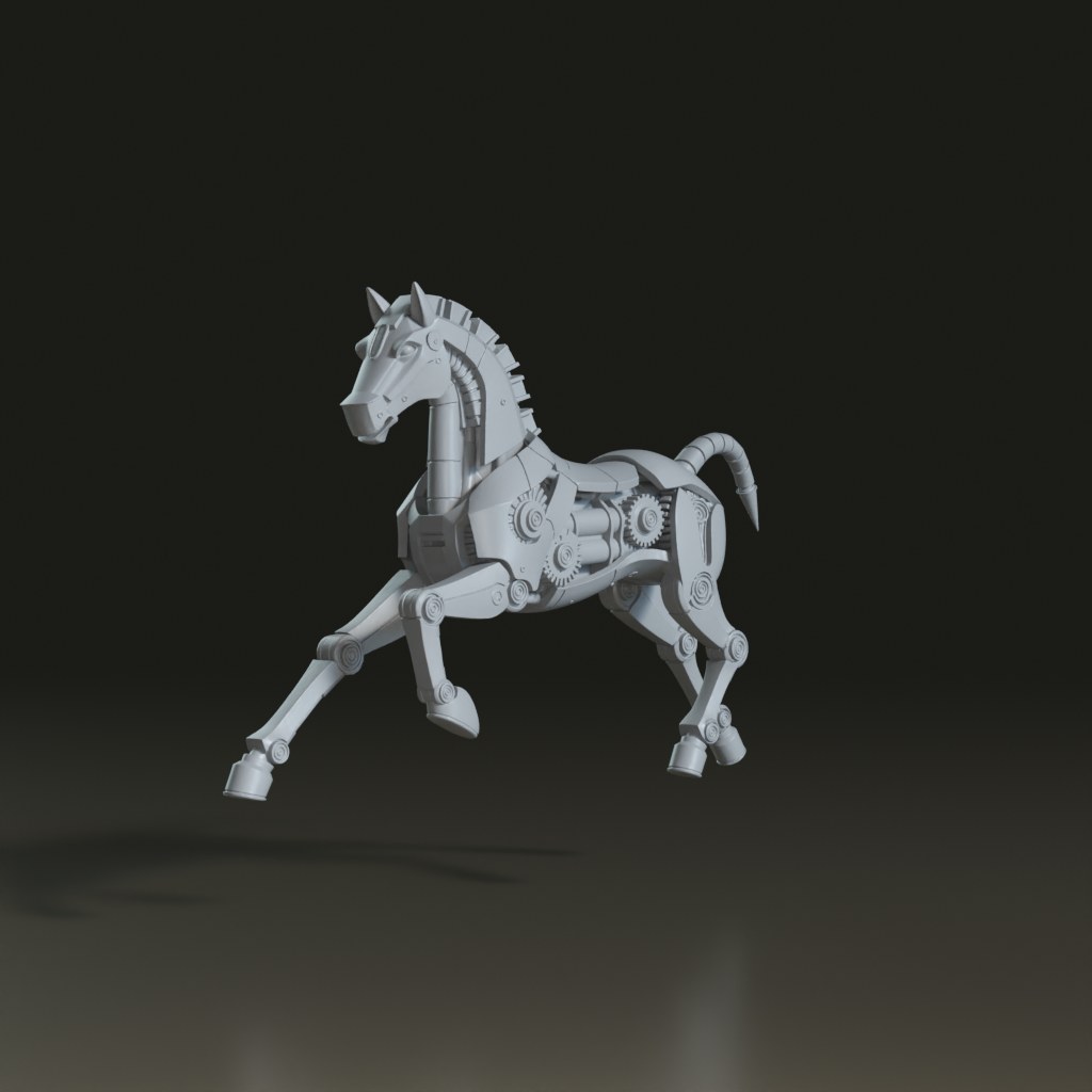 stylized-metallic-teal-robotic-horse-3d-model