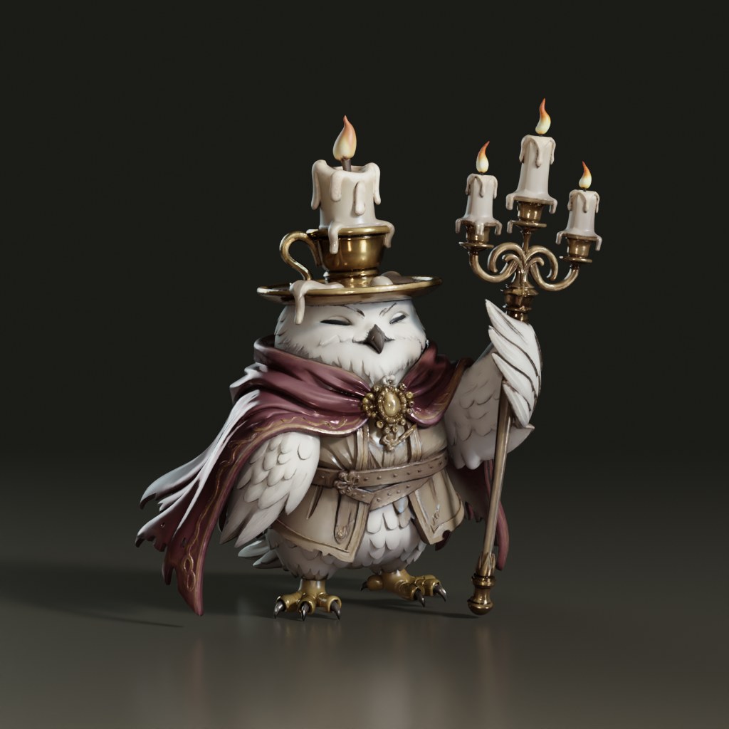 stylized-fantasy-owl-mage-with-candelabra-3d-model