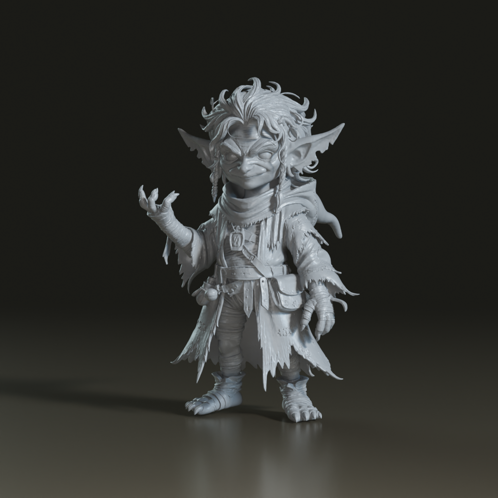 Stylized Fantasy Goblin Mage 3D Character Model