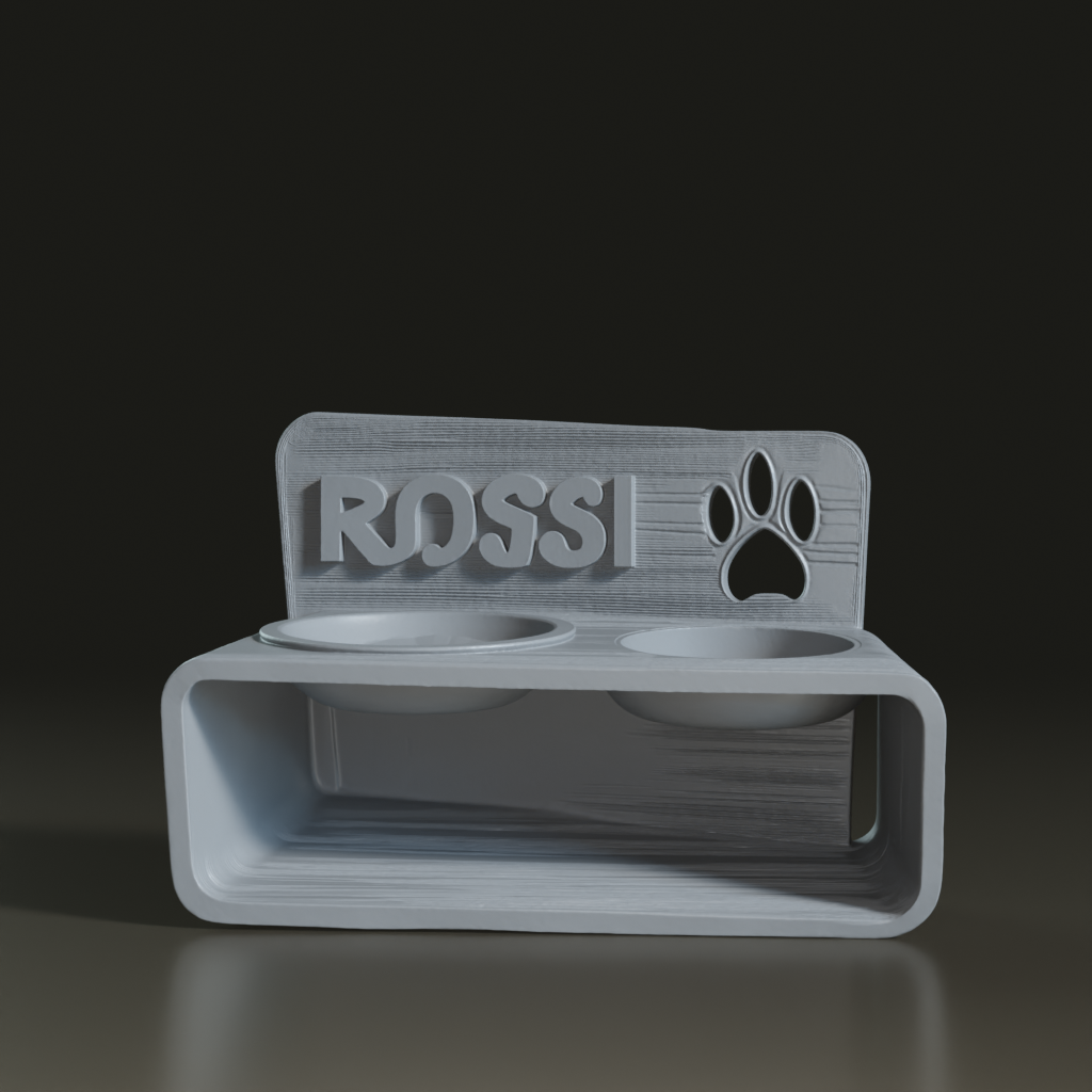 Realistic Personalized Wood Grain Pet Feeding Stan